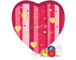 Lindt LINDOR Hart Blik gevuld met chocolade bonbons - Chocolade Cadeau - Melkchocolade, Witte Chocolade, Hazelnoot Chocolade & Pistache Chocolade - 450 gram - 36 bonbons - Moederdag Cadeautje