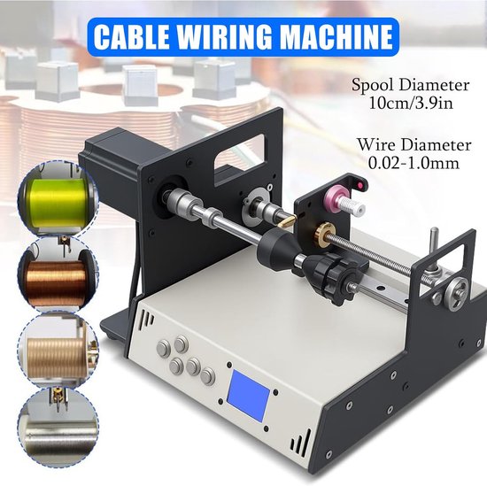 Automatische Wikkelmachine - Spoelwikkelmachine Buizenversterker - Industrieel Spoelen Wikkelen - Intelligent Programma Nauwkeurig - 37 x 32 x 27 cm — afbeelding 2