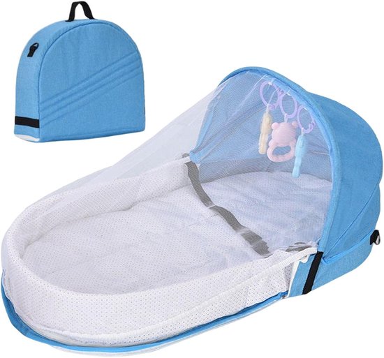Draagbaar Reisbed voor Baby's met Matras en Muggennet
