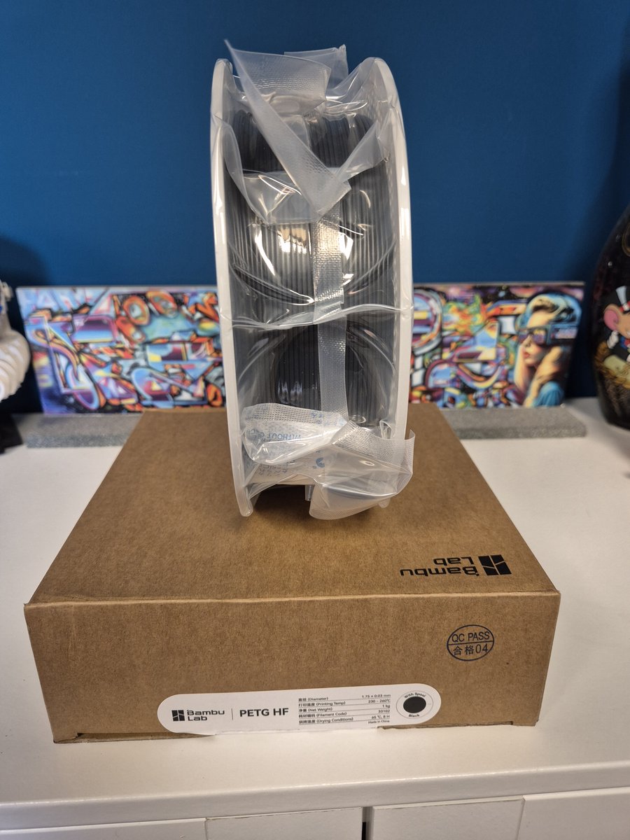 Bambu Lab PETG HF – Filament op spoel – 1.75mm – Zwart – 1kg