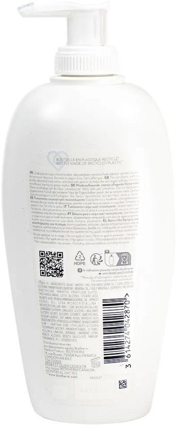 Biotherm Oil Therapy Baume Corps - Hydraterende Bodylotion - Voor droge huid - Glycerine - Minerale Olie - 400ml