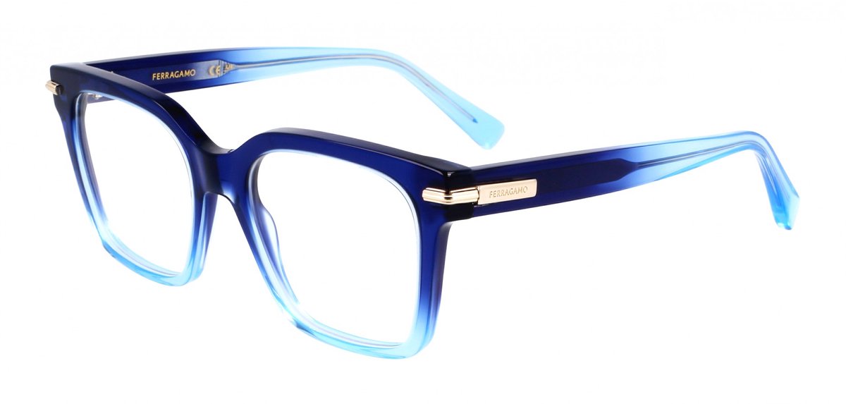 Ferragamo SF3009 Gradient transparent dark blue 52/18/145 WOMAN Brilmonturen