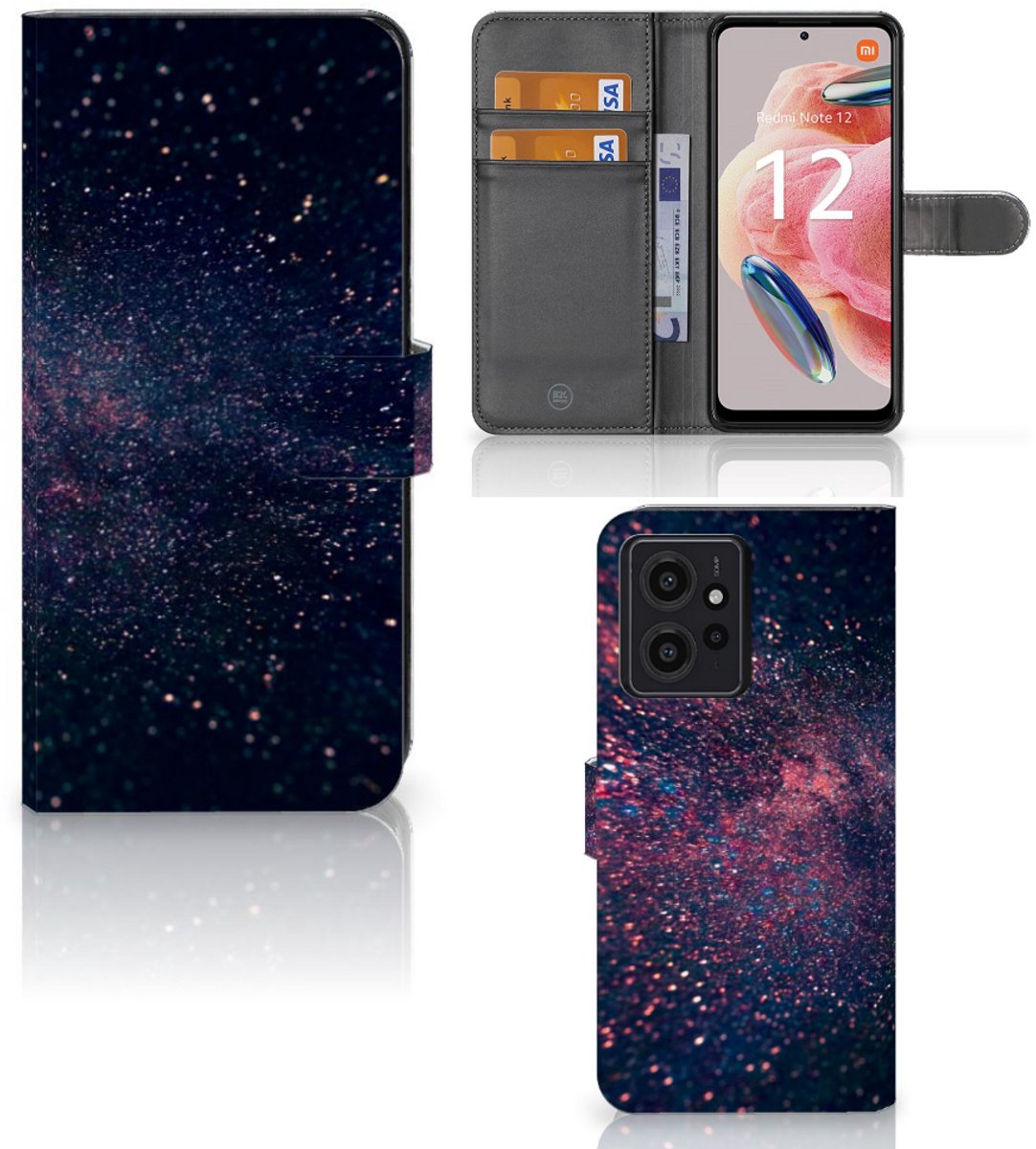 Xiaomi Redmi Note 12 4G Book Case Stars