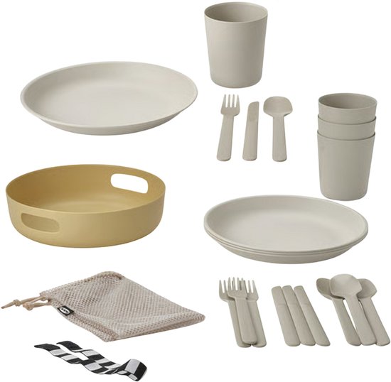 MARULK Picknickset, kampeer servies met opbergzakje - 21-delig van Merkloos — afbeelding 2