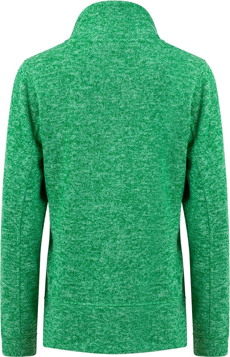 Life-Line Tessin Fleecejack Dames Lange rits fleece Melange Groen