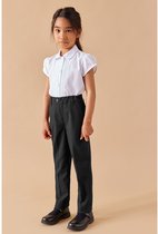 Next - Meisjes - Schoolbroek met elastische taille en rechte voorkant - Zwart