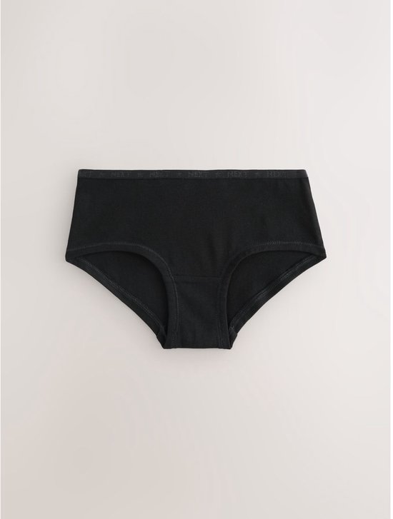 Zwarte hipster onderbroek met merklogo op de elastische tailleband.