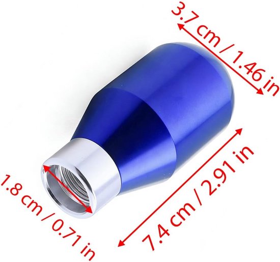 Versnellingspook Knop - Schakelknop Aluminium - Handmatig Schakelen Verbeteren - Hoge Kwaliteit Aluminium - 5 Versnellingen - Blauw — afbeelding 4