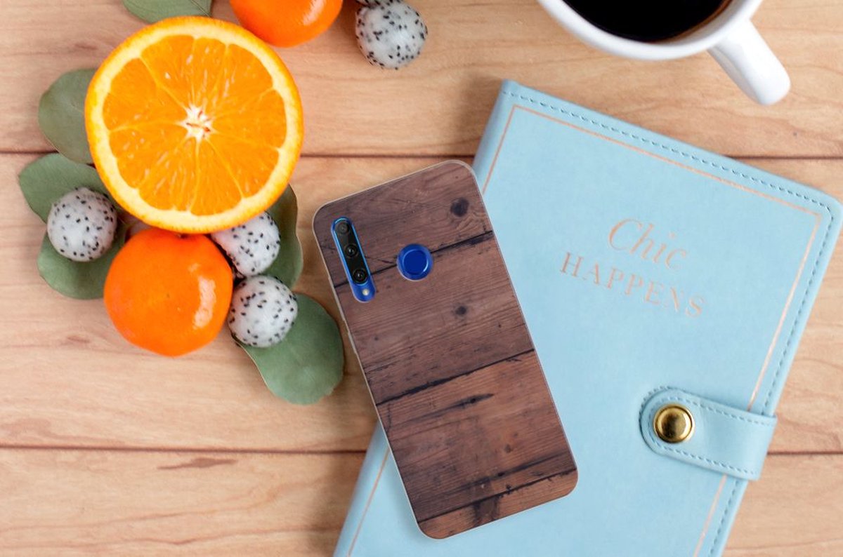 Honor 20 Lite Bumper Hoesje Old Wood