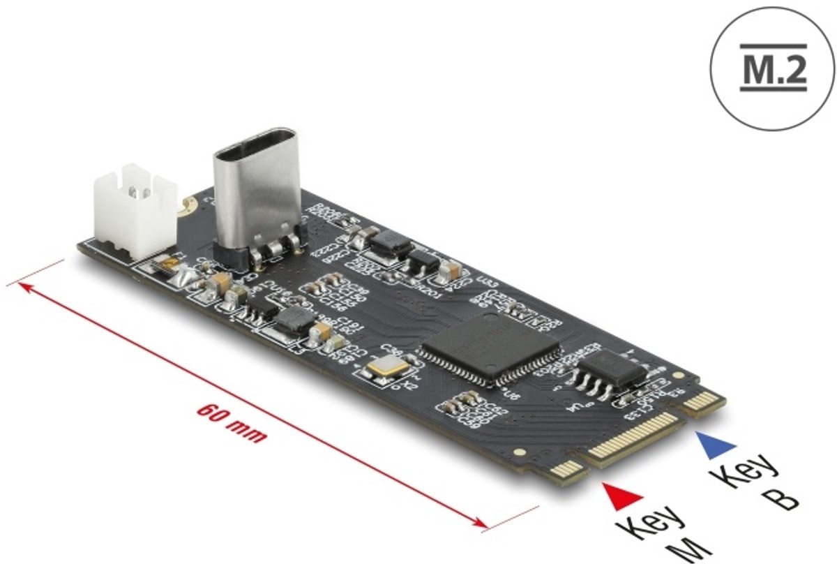 DeLOCK 63174 interfacekaart/-adapter USB 3.2 Gen 2 (3.1 Gen 2) Intern