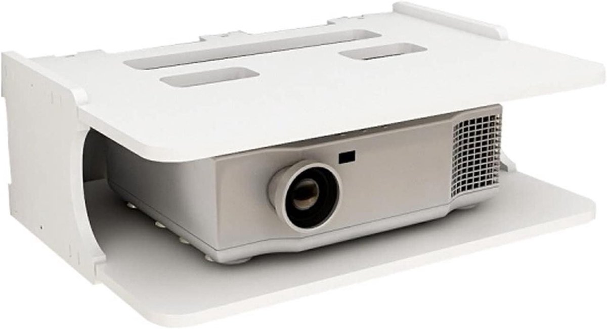 Projector Bevestiging - Wandmontage Plank - Home Cinema Setup - Hout Kunststof Bord - 42 x 30 cm - Wit