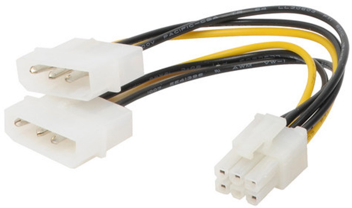 Int. Stromkabel 2x5.25 St./6pol PCI Express 0,13m