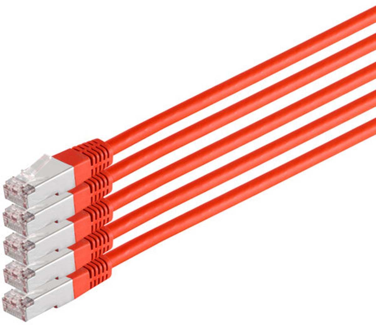 S/CONN Cat.6 S/FTP 0.25 m netwerkkabel Rood 0,25 m Cat6 S/FTP (S-STP)