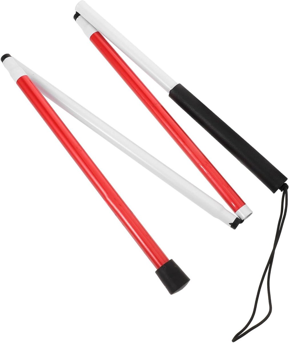 Opvouwbare Wandelstok - Mobiliteitshulpmiddel - Veilig Navigeren - Reflecterende Strips - 124 cm - Multi