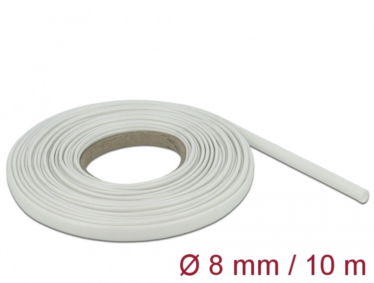 Glasvezelhuzing 10 m x 8 mm wit