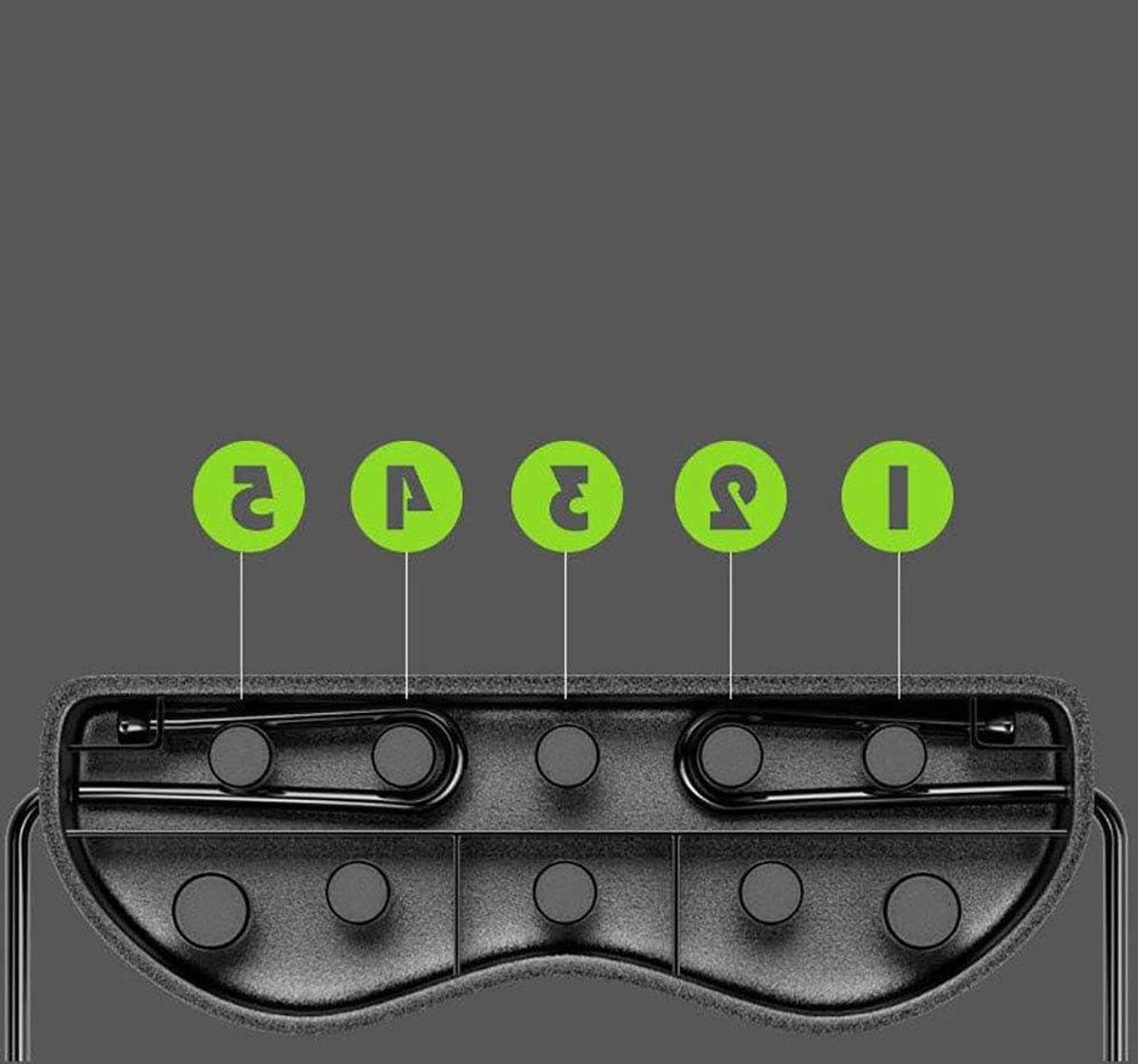 Buikspierroller - Fitnessapparaat - Kracht training - Dubbele rol - 16x43x5cm - Zwart groen