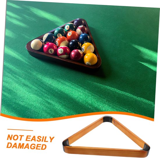 Biljartrek Driehoek - Pooltafel Accessoire - Ballen Positioneren - Houten Materiaal - 33x29x3 cm - Niet gespecificeerd — afbeelding 4
