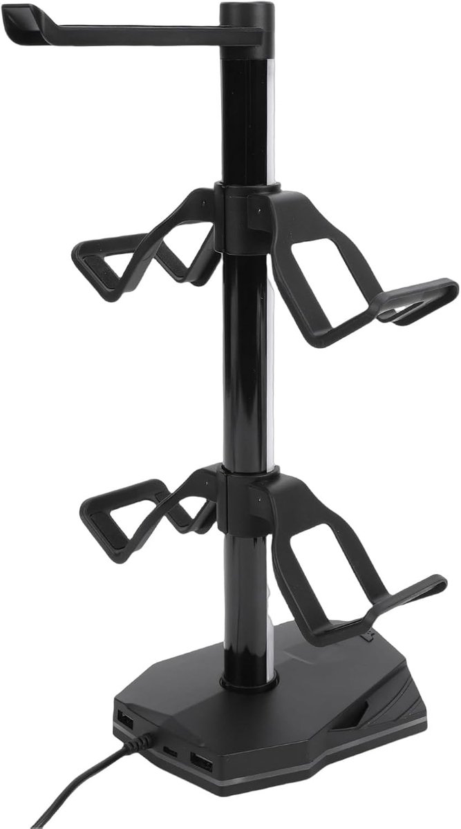 Koptelefoon Controller Standaard - Gaming Accessoire Houder - Organiseren van Spullen - Aanpasbare RGB Verlichting - 315x175x19cm - Zwart — afbeelding 5