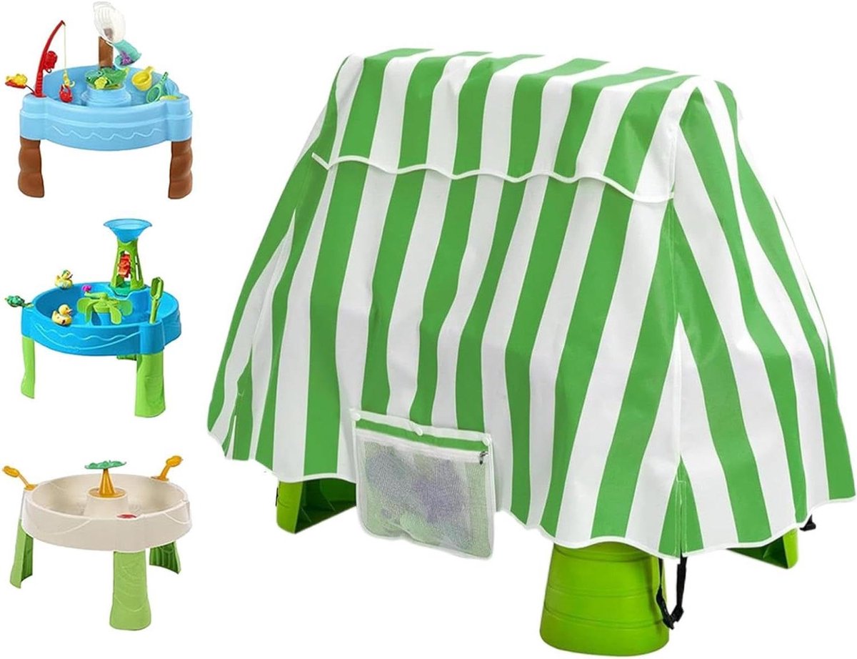 Watertafelhoes Kinderen - Buiten Speelgoedhoes - Bescherming Speelgoed - Ademend Stofontwerp - 94 x 56 x 6.5 cm - Groen