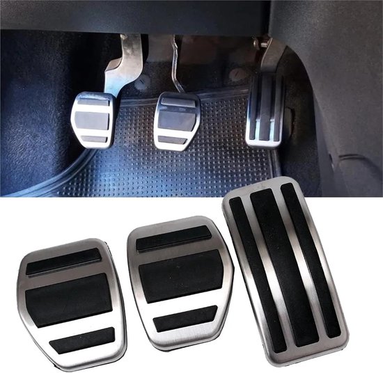 Pedaalhoezen Set - Auto Pedalen - Verbeter Rijervaring - Antislip Rubber - 25 x 10 x 5 cm - Metaal — afbeelding 2