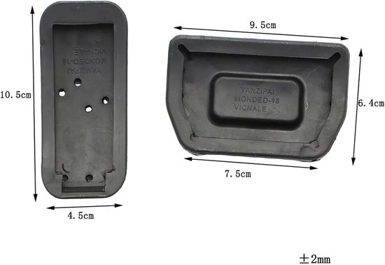 Pedaalhoezen Auto - Rem Brandstof - Veilig Rijden - Antislip Oppervlak - 2 Stuks - Zwart — afbeelding 5