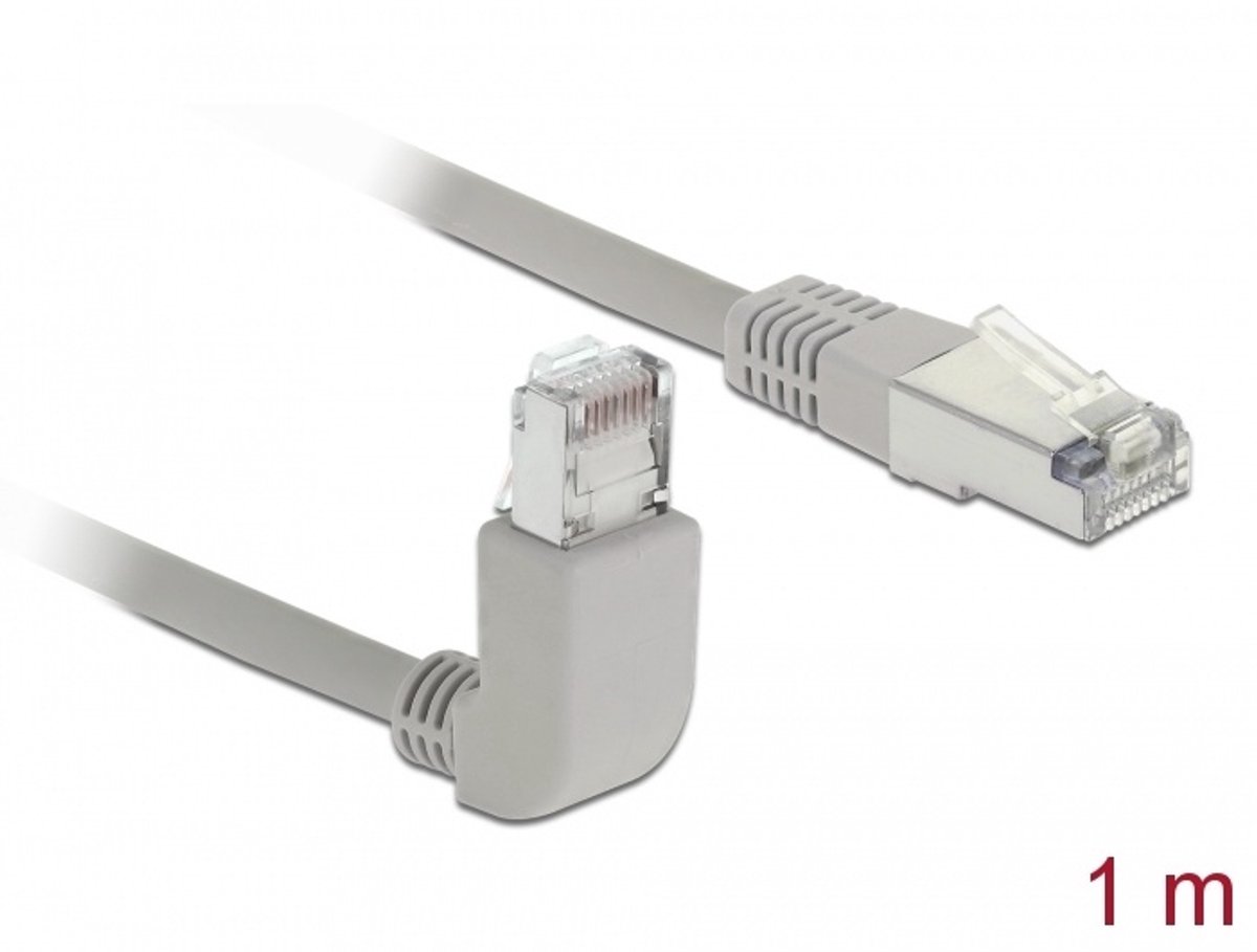 Delock 83515 RJ45 Netwerkkabel, patchkabel CAT 5e S/FTP 1.00 m Grijs 1 stuk(s)