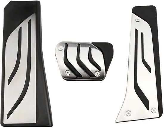 Pedaalhoezen Set - Auto Pedaal Covers - Verbeter Rijervaring - Antislip Ontwerp - 3 Delig - Zilver — afbeelding 5