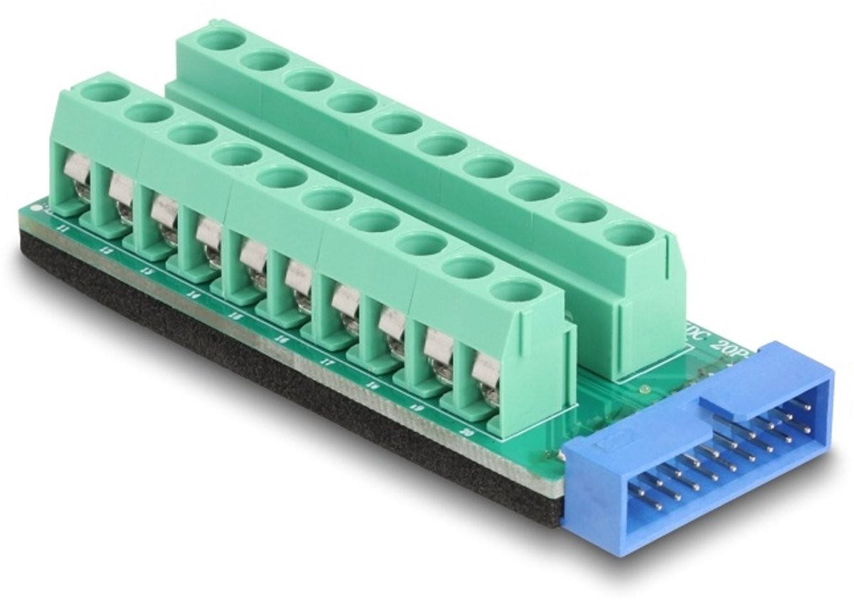 Delock USB Pin header male to Terminal Block Adapter 20 pin