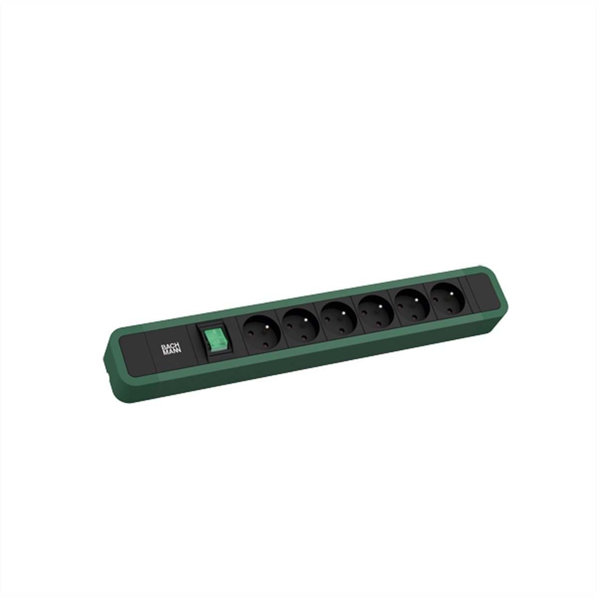 BACHMANN PRIMO 2 6xUTE 1xschakelaar 2,0m CEE7/7 RAL6028