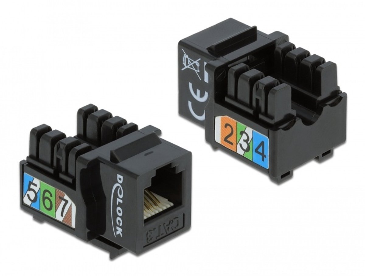 Keystone Module RJ12 Jack naar LSA Cat.3 UTP Black