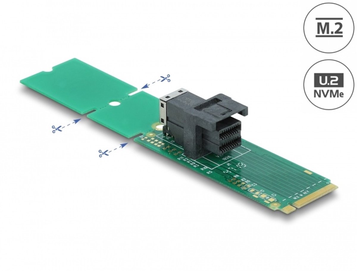 Adapter M.2 Key M tot SFF-8643 NVME 22110 /2280 /2260