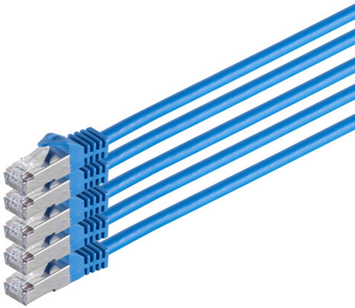 S/CONN 75511-B-SET5 netwerkkabel Blauw 1 m Cat7 S/FTP (S-STP)