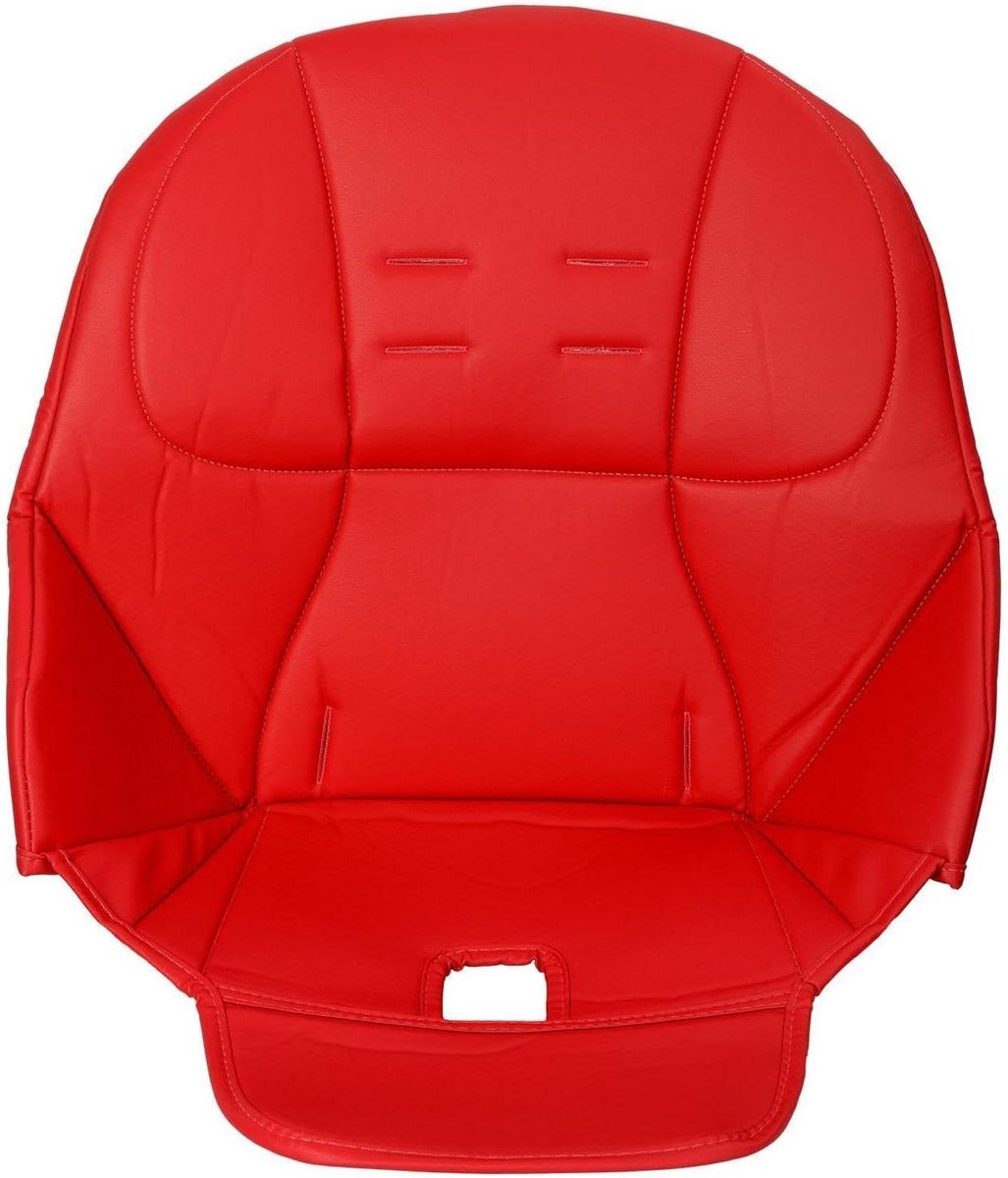 Kinderstoelkussen - Stoelkussen - Etenstijd comfort - Waterdicht en afveegbaar - 80x40x2cm - Rood