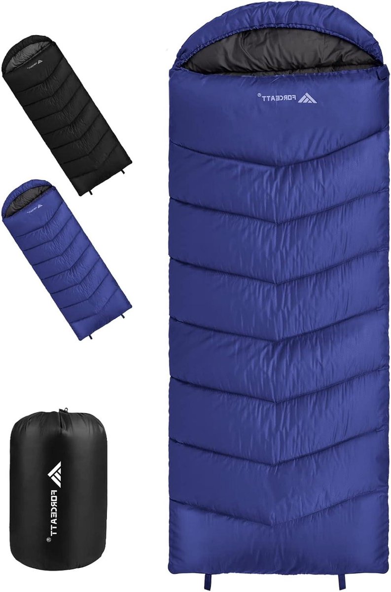 Winter Slaapzak - Kampeerzak Dekbed - Buiten Overnachten - Waterafstotend Materiaal - 210 x 80 cm - Blauw