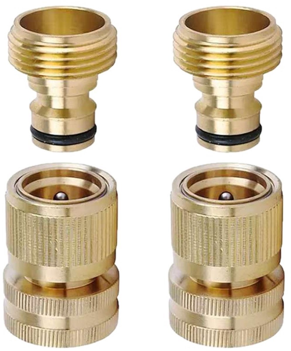 Messing tuinslang snelkoppeling, 3/4 inch (ongeveer 1,9 cm) GHT schroefdraad tuinslang sne