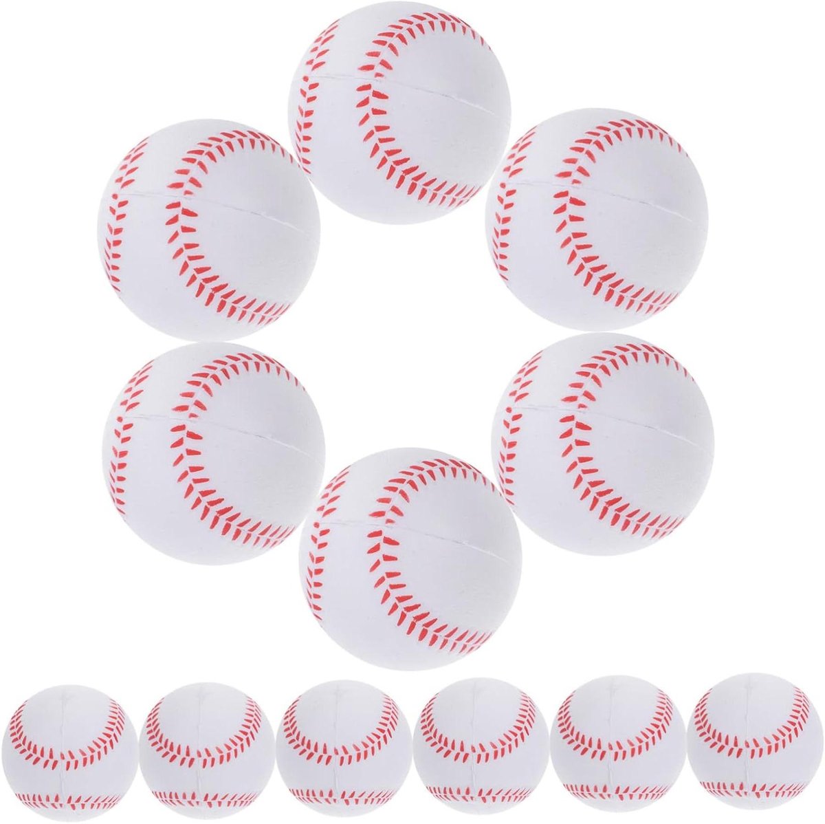 Trainingshonkballen - Zachte ballen - Sport en spel - Veilig PU-materiaal - 12 stuks - Wit