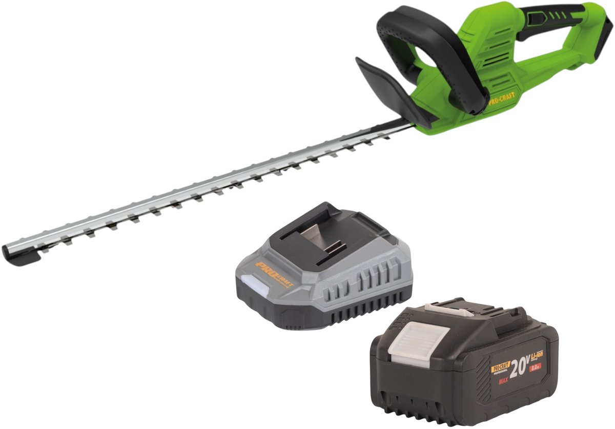 Procraft PZA26bb accu-heggenschaar 20 V 550 mm borstelloos + 1x accu 8,0 Ah + oplader
