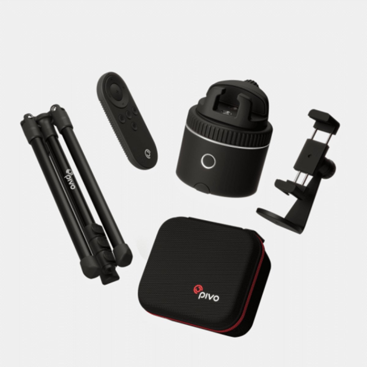 Pivo Pod - Essential Pack - Complete AI Tracking Set met Statief & Travel Case - Zwart/Rood