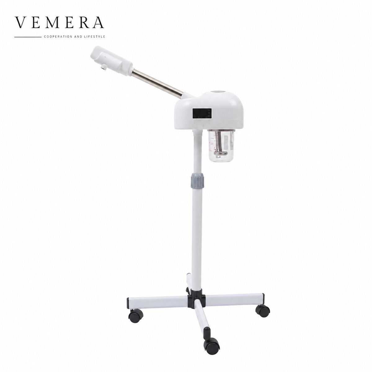 Vemera gezichtsreiniger - gezichtsstomer - staande gezichtssauna - Verstelbare hoogte - home spa - stoommachine