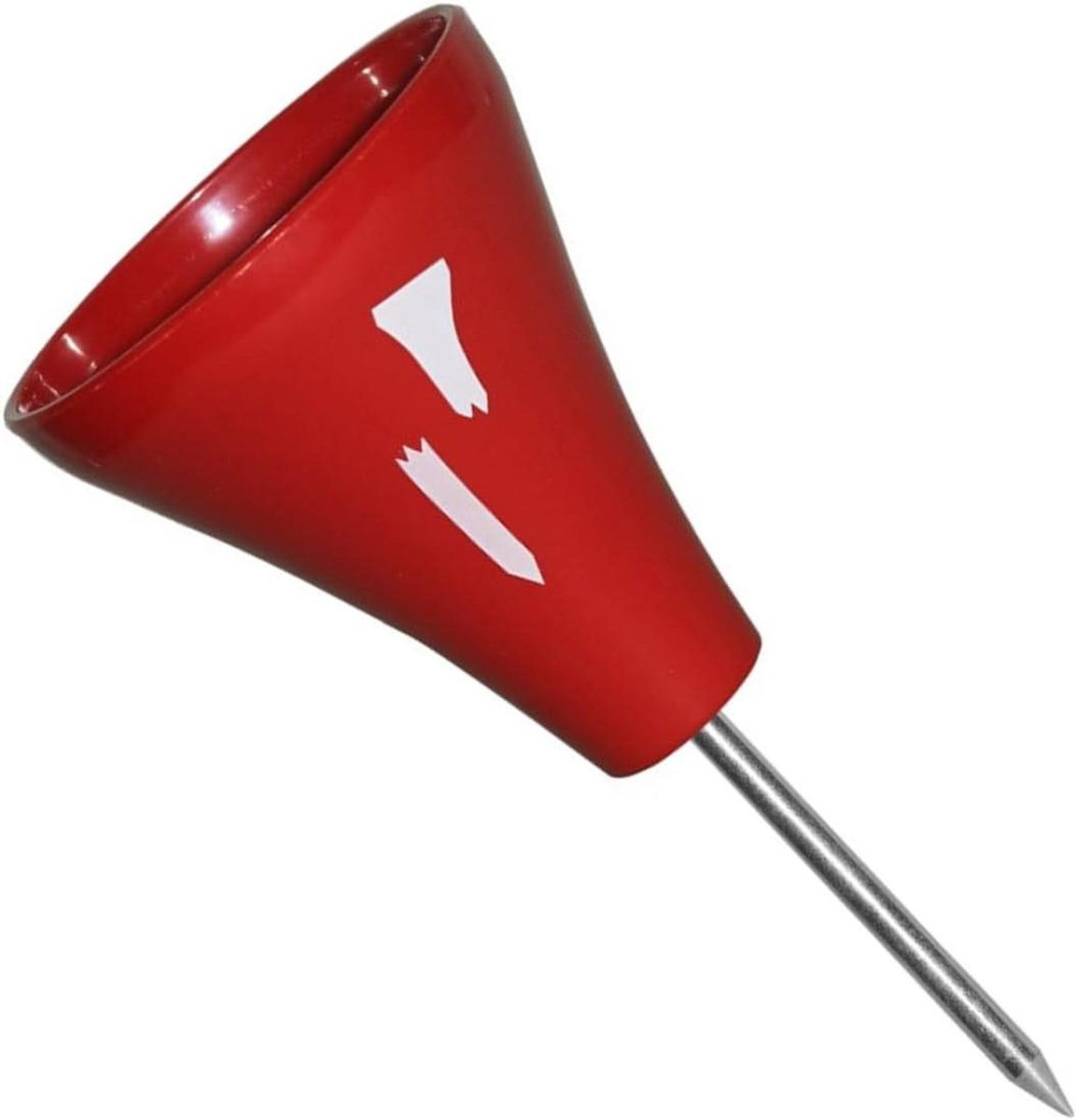 Golf Tees Houder - Marker Tool - Golf Cursus Oefenen - Verzamelt Afgebroken Tees - 28.8 x 12.8 cm - Rood