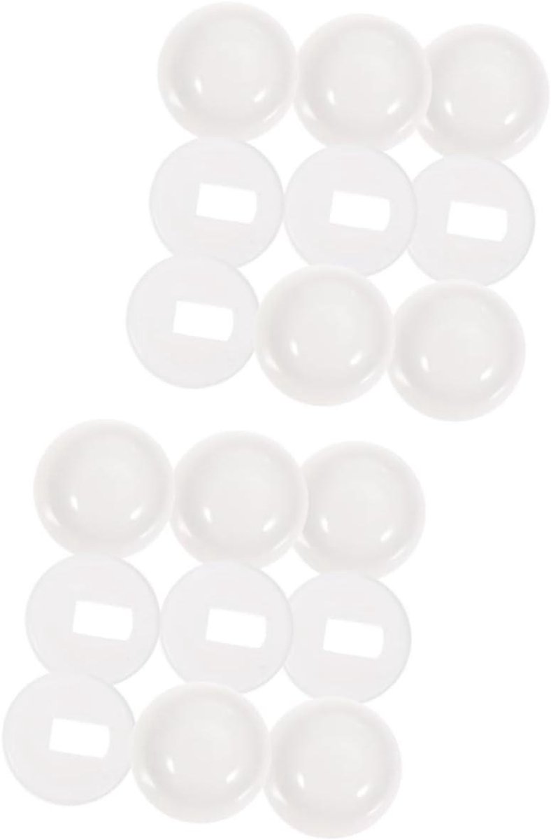 Toiletbout deksels - WC doppen - Badkamer opknappen - Universele pasvorm - 10 stuks - Wit