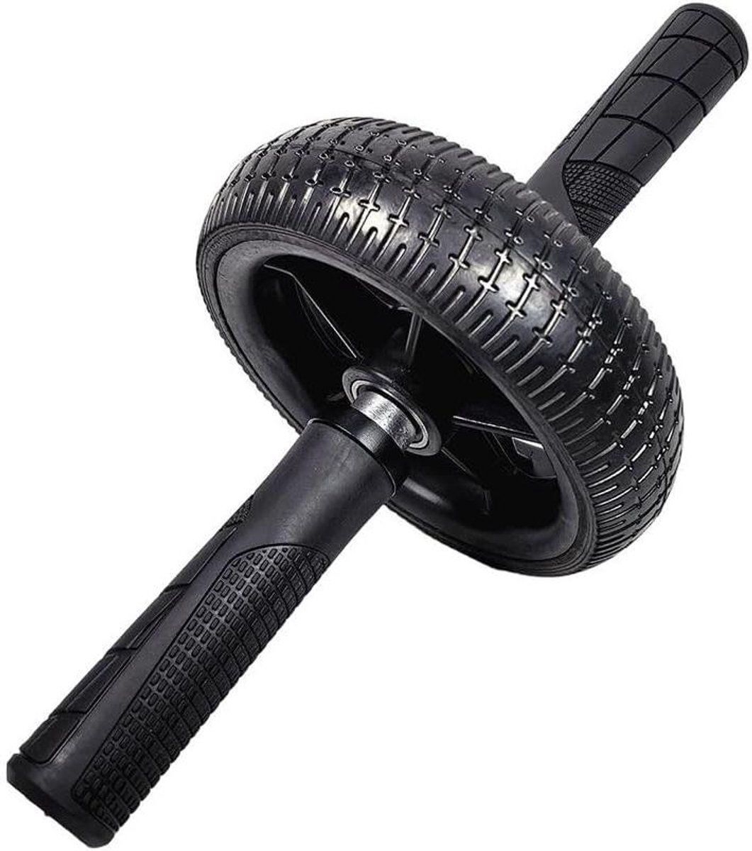 Buikspierwiel - Core trainer - Krachtige training - Stalen kern - 17 cm breed - Zwart