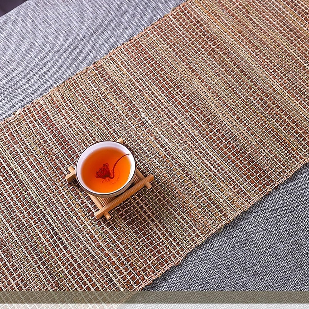 Tafel Runner - Placemat Set - Eettafel Decoratie - Hittebestendig PVC - 55x120CM - Andere Kleur