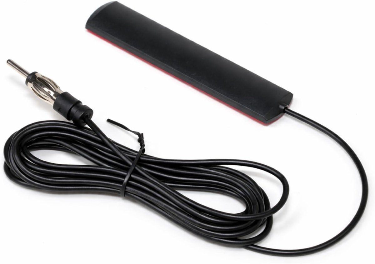 Auto Antenne - Radio Ontvangst - Verbeteren FM - Universele Plak Antenne - 3m Kabel - Zwart