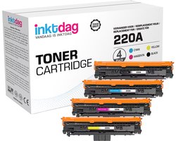 Inktdag Toner cartridge geschikt voor HP 220A Set - 4 Stuks - Geschikt voor HP Color LaserJet Pro MFP 4302dw 4302fdw 4302fdn 4202dn 4202dw