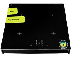 Exquisit FKI55-2 - Inductie Kookplaat - 4 kookzones - Geleverd met stekker - 5 Jaar Garantie - Met Panherkenning - Zwart