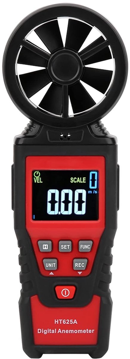 Digitale Anemometer - Windsnelheidsmeter Luchtvolume - Buitenmetingen - Professionele Nauwkeurigheid - 0.40-30.00 m/s - Zwart — afbeelding 3