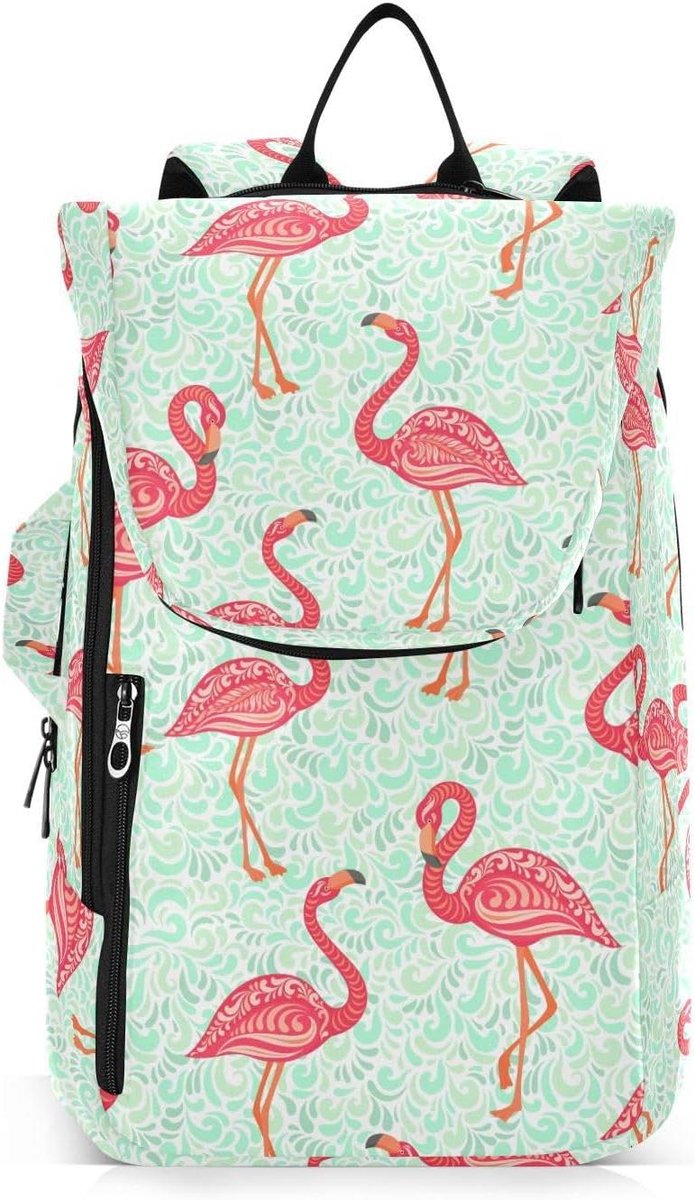 Sportrugzak - Tennistas Badminton tas - Sportuitrusting vervoeren - Waterbestendig polyester - 30x20x68 cm - Tropische Stijl Perzik Flamingo