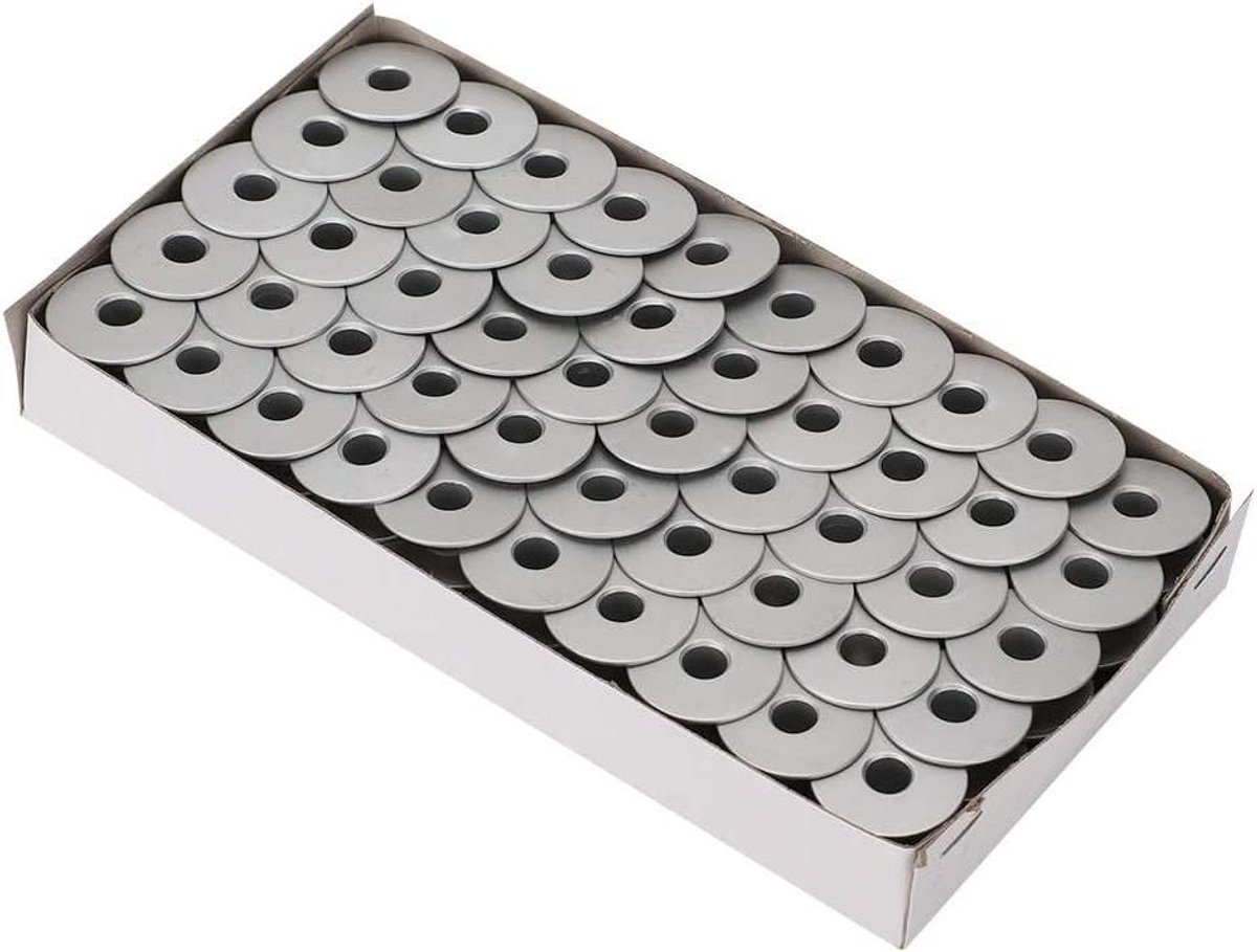 Metalen Spoeltjes - Naaimachine Spoelen - Kleding Maken - Duurzaam Aluminium - 100 Stuks - Zilver