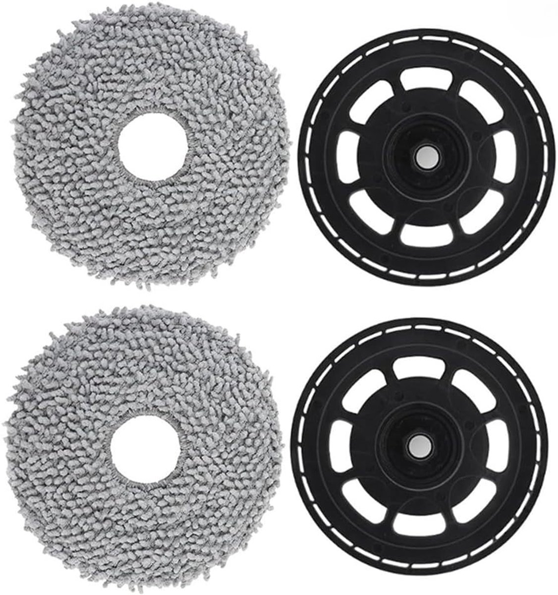 4stuks - vervanging - geschikt voor Dreame X30/S30/S10 - sweeper - 2 fijnmazige schoonmaakdoekjes en 2 standaards